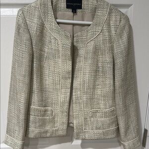 Banana Republic Cream Blazer with Structured Shoulders